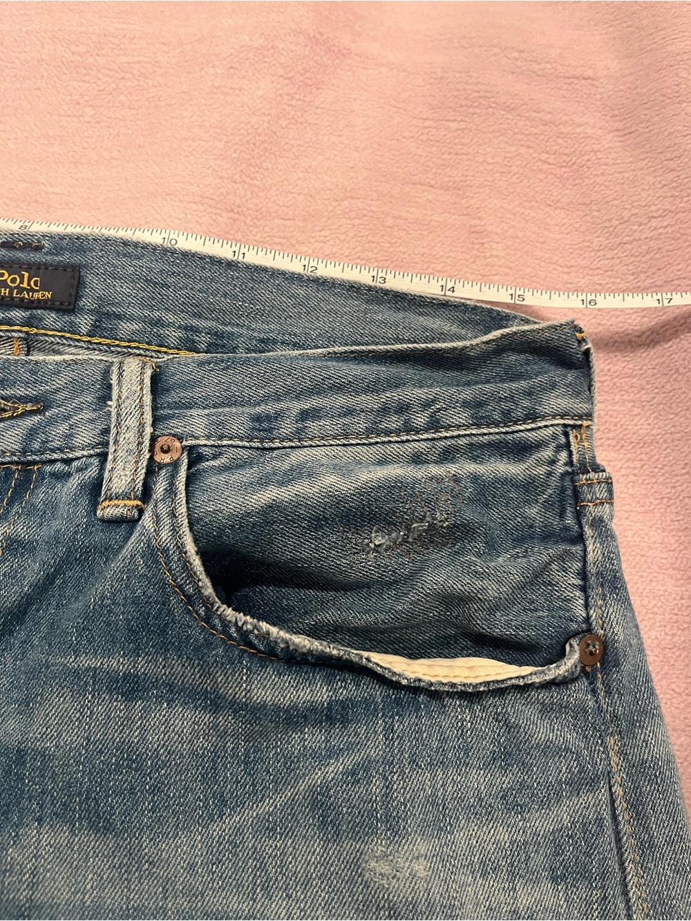 Ralph Lauren Distressed Patchwork Jeans - Picture 6 of 8
